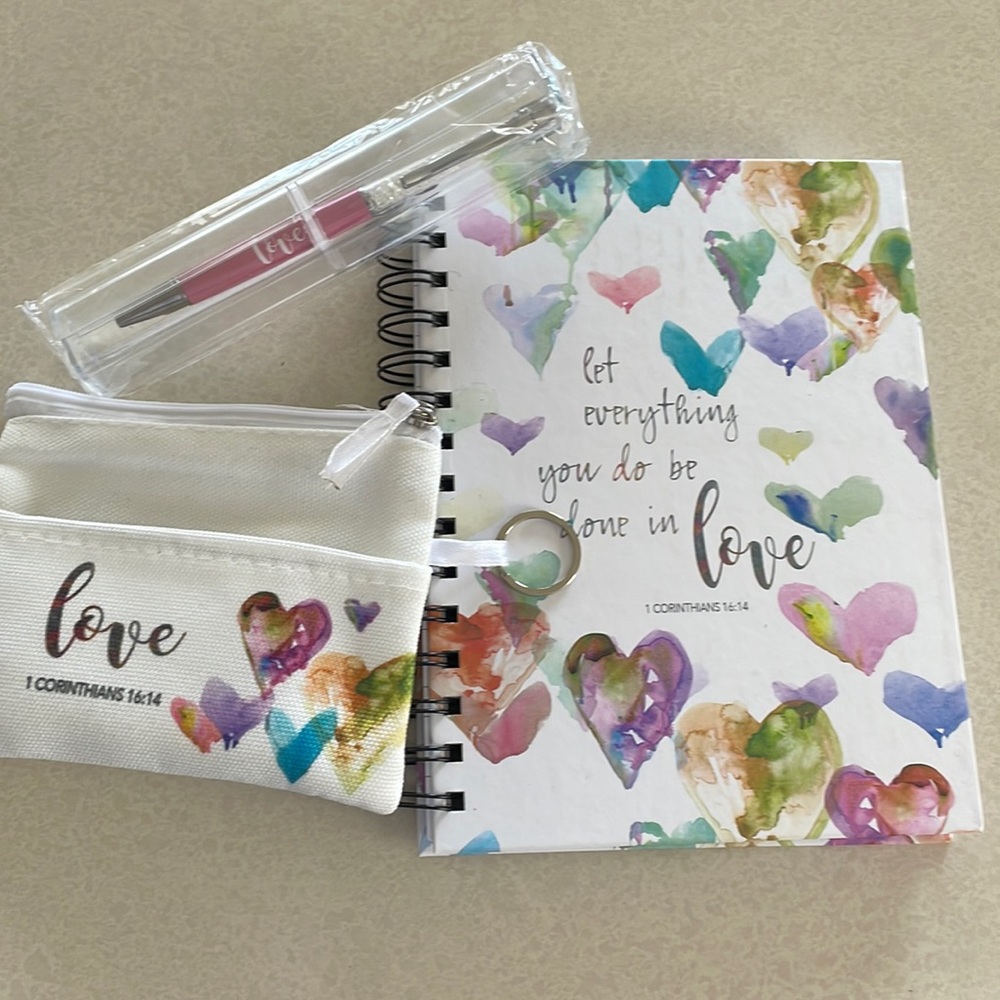 NEW Notebook, Pen, Scripture card Set
